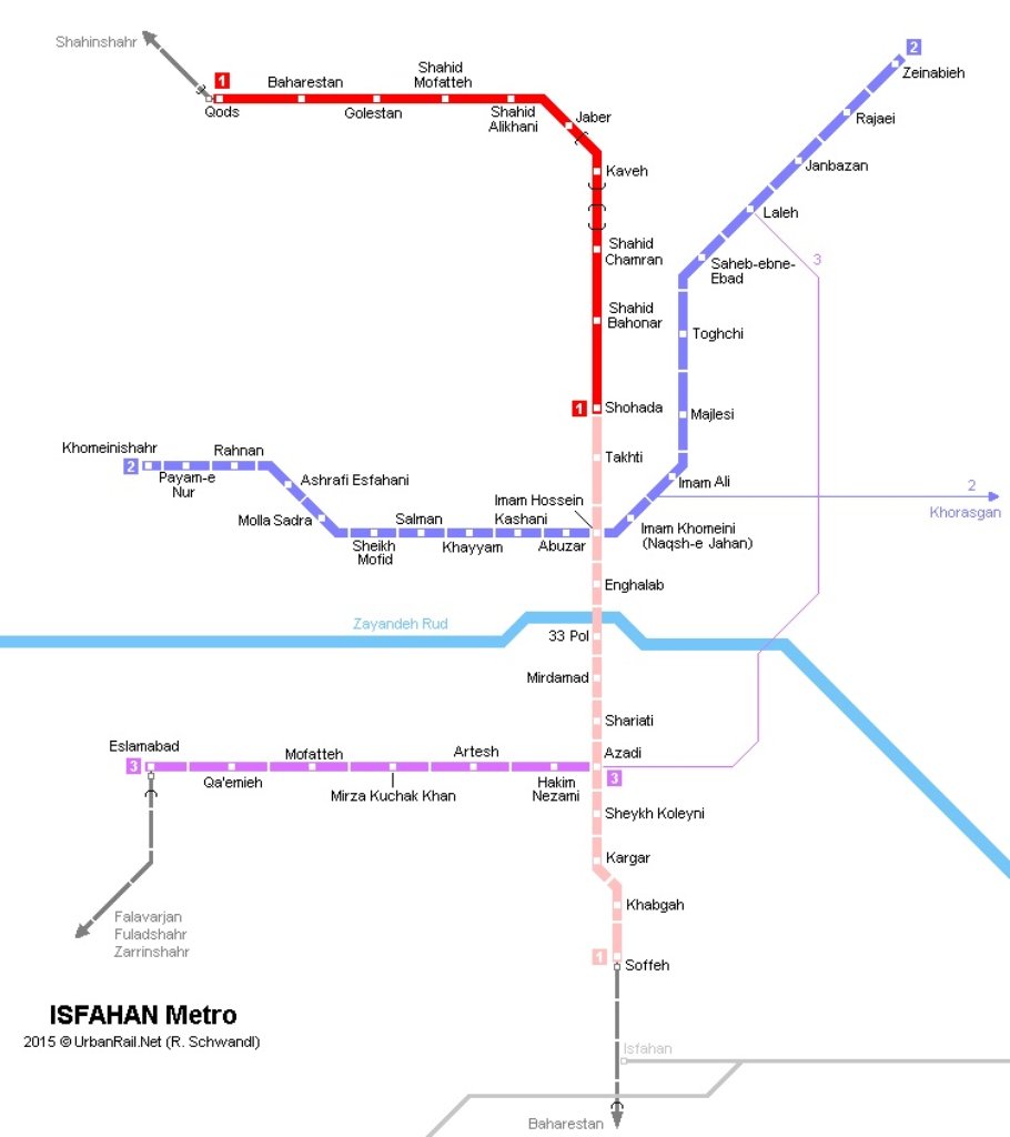 Esfahan Metro Map